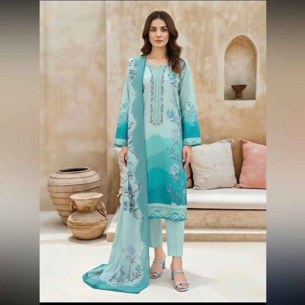 Pakistani Embroidered Lawn Suit